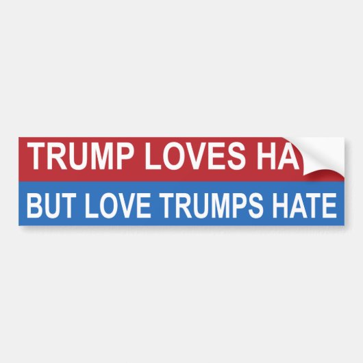 Love Trumps Hate Bumpersticker (Voorkant)