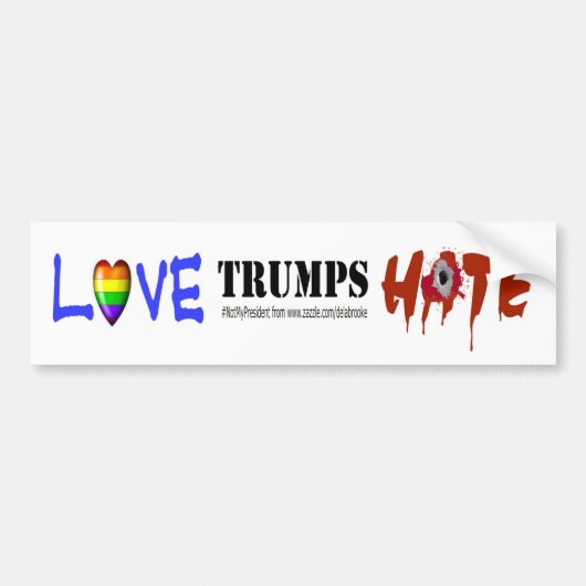 Love Trumps Hate Bumpersticker (Voorkant)