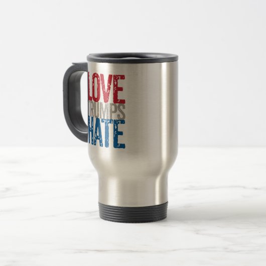Love Trumps Hate Coffee Mok (Voorkant links)
