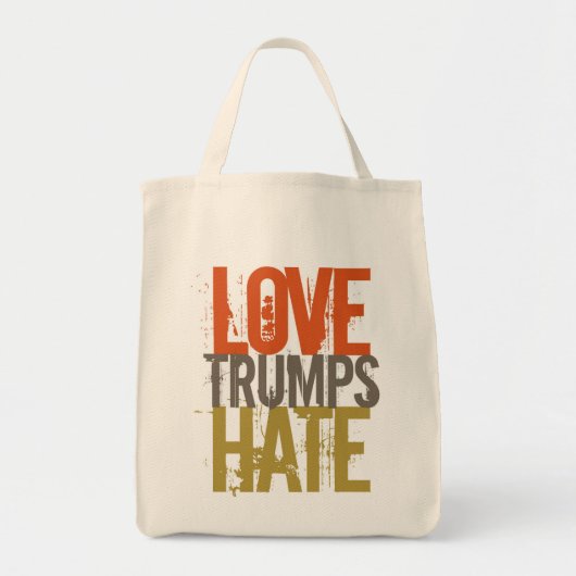 Love Trumps Hate Grocery Tas (Voorkant)