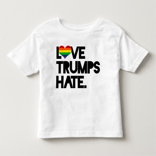 Love Trumps Hate Kinder Shirts (Voorkant)