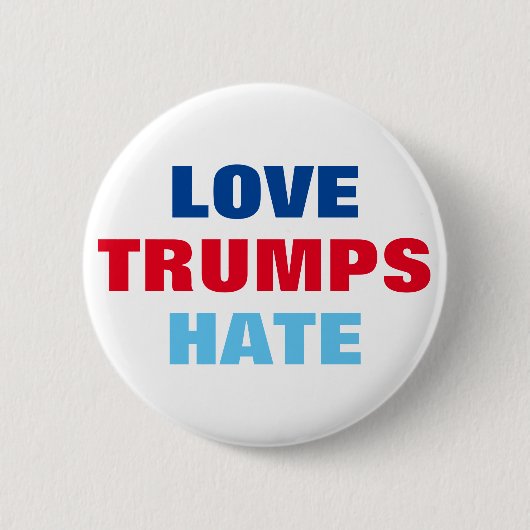 Love Trumps Hate Ronde Button 5,7 Cm (Voorkant)