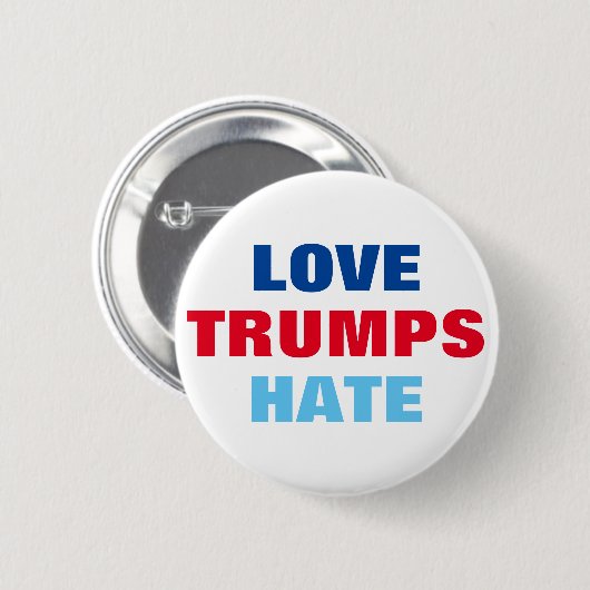Love Trumps Hate Ronde Button 5,7 Cm (Voorkant /achterkant)