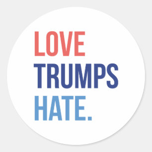 Love Trumps Hate Ronde Sticker