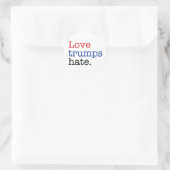 Love Trumps Hate Ronde Sticker (Tas)