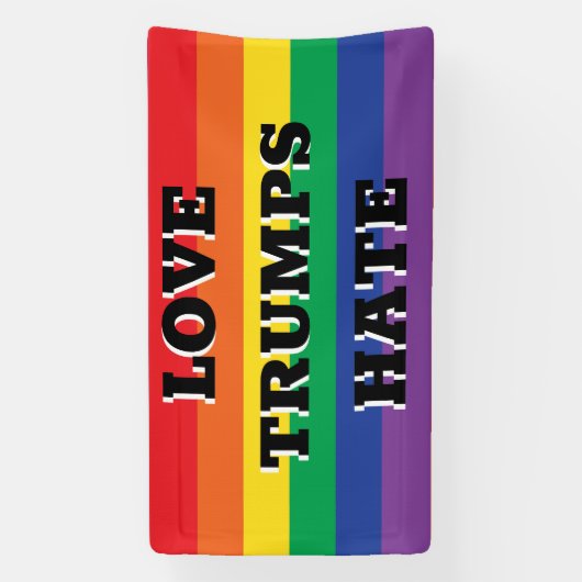 Love Trumps Hate Spandoek (Verticaal)