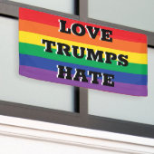 Love Trumps Hate Spandoek (Buitenkant Gebouw)