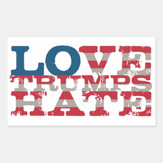 Love Trumps Hate Sticker (Voorkant)