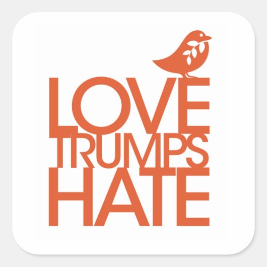 Love Trumps Hate Sticker (Voorkant)