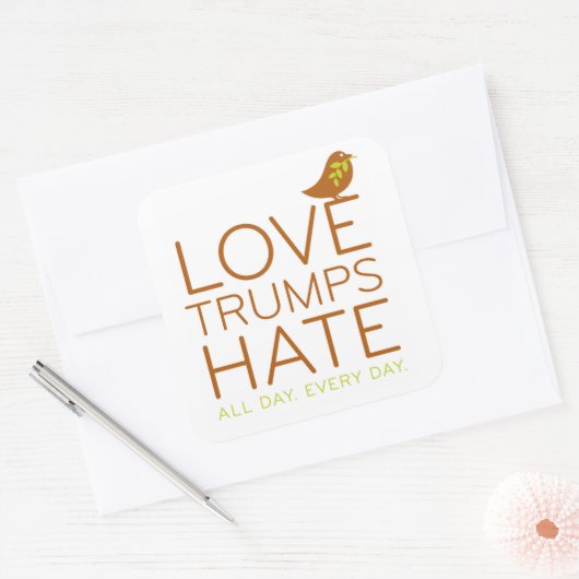 Love Trumps Hate Sticker (Envelop)