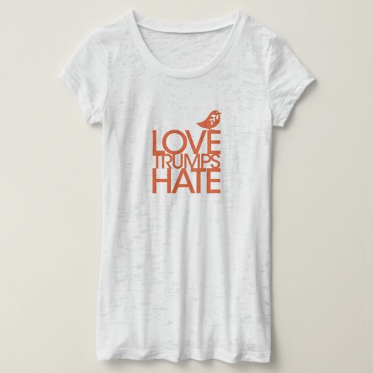 Love Trumps Hate T-shirt (Design voorkant)