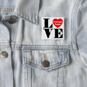 Love Trumps Hate Vierkante Button 5,1 Cm (In situ)