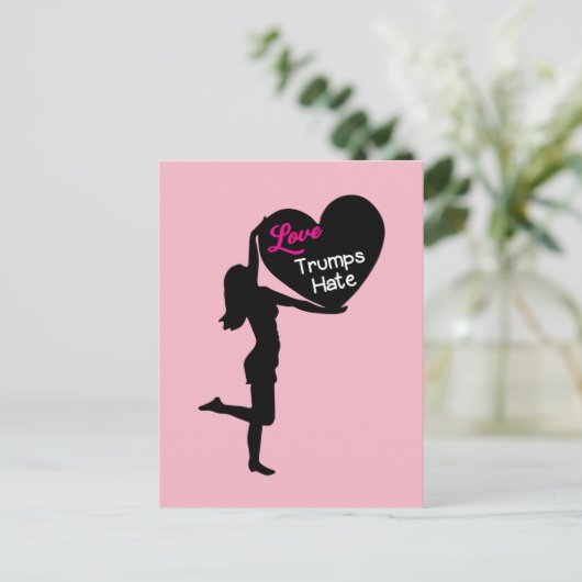 Love Trumps Hate Womens Rights Briefkaart (Staand voorkant)