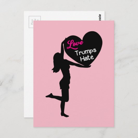 Love Trumps Hate Womens Rights Briefkaart (Voorkant / Achterkant)