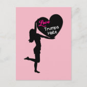 Love Trumps Hate Womens Rights Briefkaart (Voorkant)