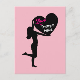Love Trumps Hate Womens Rights Briefkaart