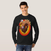 Love Turkey Stethoscope Nurse Life Thanksgiving Fa T-shirt (Voorkant volledig)