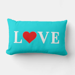 LOVE Turquoise Blue Aqua Blue Modern Chic Elegant Kussen