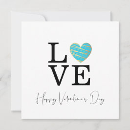 Love Turquoise Heart Happy Valentine's Day Script
