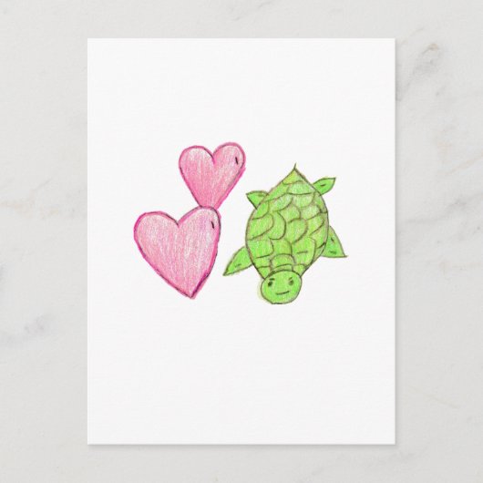 Love Turtle Briefkaart (Voorkant)