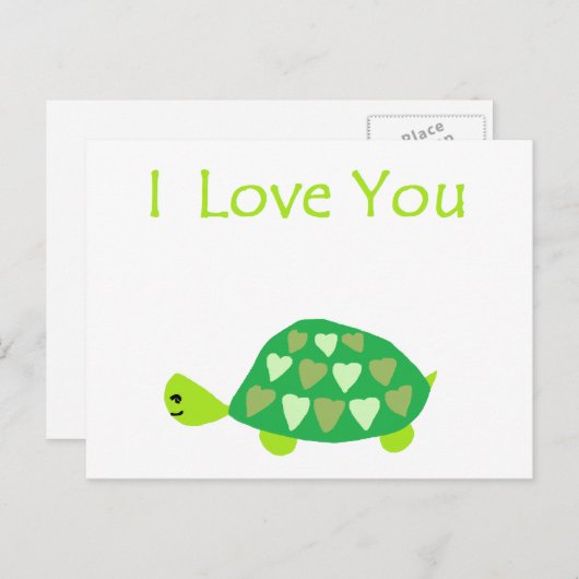 Love Turtle Briefkaart (Voorkant / Achterkant)