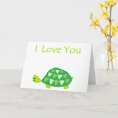 Love Turtle Kaart (Gele Bloem)