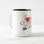 Love Twins - Tweetonige Mok (15 oz) (Voorkant links)
