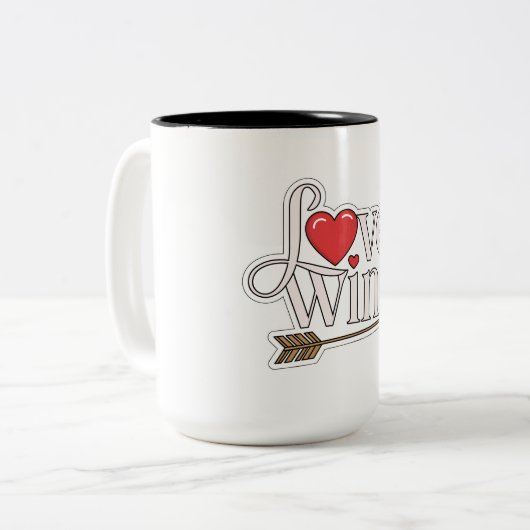 Love Twins - Tweetonige Mok (15 oz) (Voorkant links)