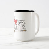 Love Twins - Tweetonige Mok (15 oz) (Voorkant rechts)