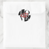 Love Two Hearts Wedding Envelope Seal Sticker (Tas)
