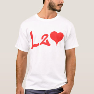 love two love red heart t-shirt