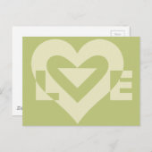 Love Two-Tone Sage Green Briefkaart (Voorkant / Achterkant)