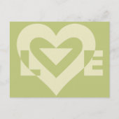 Love Two-Tone Sage Green Briefkaart (Voorkant)
