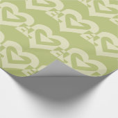 Love Two-Tone Sage Green Cadeaupapier (Hoek)