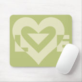 Love Two-Tone Sage Green Muismat (Met muis)