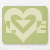 Love Two-Tone Sage Green Muismat (Voorkant)