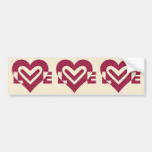 Love Two-Tone Wine Paars Bumpersticker (Voorkant)