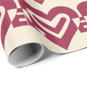 Love Two-Tone Wine Paars Cadeaupapier (Rol Hoek)