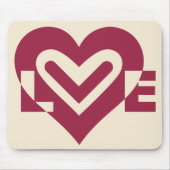 Love Two-Tone Wine Paars Muismat (Voorkant)