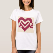 Love Two-Tone Wine Paars T-shirt (Voorkant)