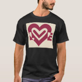 Love Two-Tone Wine Paars T-shirt (Voorkant)