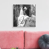 LOVE Typografie Foto Overlay Canvas Afdruk (Insitu (Woonkamer))