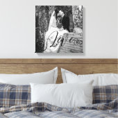 LOVE Typografie Foto Overlay Canvas Afdruk (Insitu (Slaapkamer))