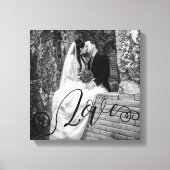 LOVE Typografie Foto Overlay Canvas Afdruk (Voorkant)