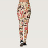  Love Typografie Leggings (Achterkant)