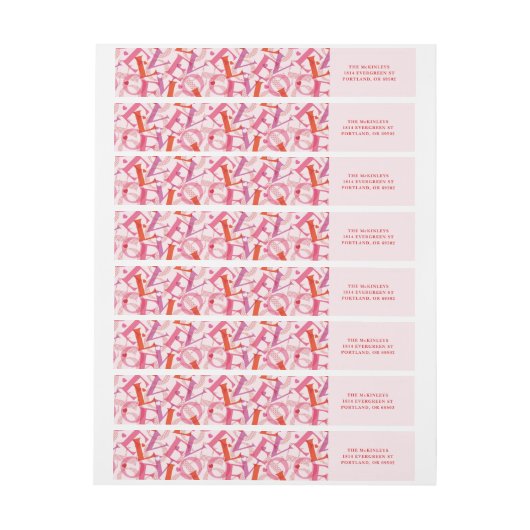 LOVE Typografie Pattern Valentijnsdag (Vel)