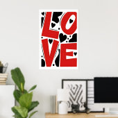 LOVE Typografie Print Moderne Verticale Letter Kun (Thuiskantoor)