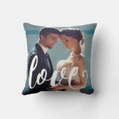 Love Typografie with Photo Pillow Kussen (Achterkant)