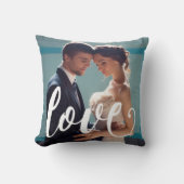 Love Typografie with Photo Pillow Kussen (Voorkant)