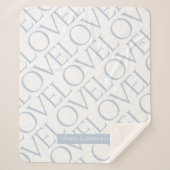 Love Typographic Pattern Couple's Sherpa Blanket Deken (Voorkant)